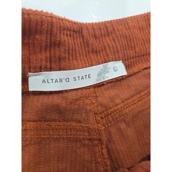 Altar'd State Rust Wide Leg High Waist Corduroy Pants Large - Picture 6 of 7